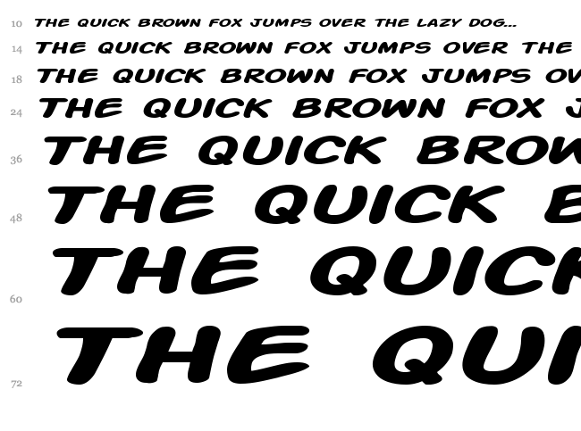 Action Man font waterfall